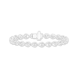 KAY Lab-Grown Diamonds Teardrop Link Bracelet 1/4 ct tw Sterling Silver 7"