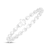 Thumbnail Image 2 of KAY Lab-Grown Diamonds Teardrop Link Bracelet 1/4 ct tw Sterling Silver 7"