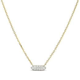 STUDIO BY KAY Lab-Grown Diamond Pointed Bar Necklace 1/10 ct tw 24K Yellow Gold Vermeil Sterling Silver 18"