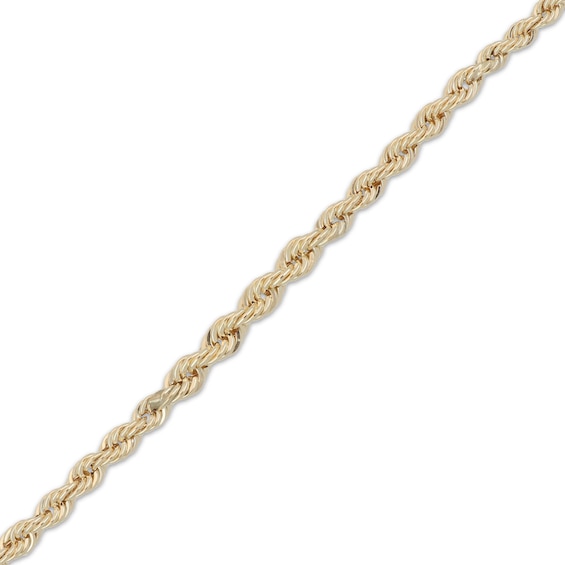 Thumbnail Image 2 of Graduated Rope Chain Bracelet Hollow 10K Yellow Gold 7.5"