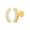 Thumbnail Image 1 of KAY Lab-Grown Diamonds Crescent Flat Back Stud Earrings 1/10 ct tw 10K Yellow Gold