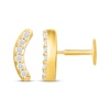 Thumbnail Image 3 of KAY Lab-Grown Diamonds Crescent Flat Back Stud Earrings 1/10 ct tw 10K Yellow Gold
