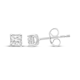 Radiant Reflections Princess-Cut Diamond Solitaire Stud Earrings 1/3 ct tw Sterling Silver (I/I3)