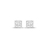Thumbnail Image 2 of Radiant Reflections Princess-Cut Diamond Solitaire Stud Earrings 1/3 ct tw Sterling Silver (I/I3)