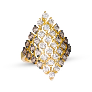 Le Vian Chocolate Ombré Diamonds Mesh Ring 2-3/8 ct tw 14K Honey Gold
