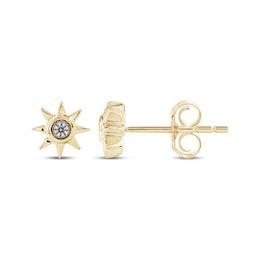 KAY Lab-Grown Diamonds Star Stud Earrings 10K Yellow Gold