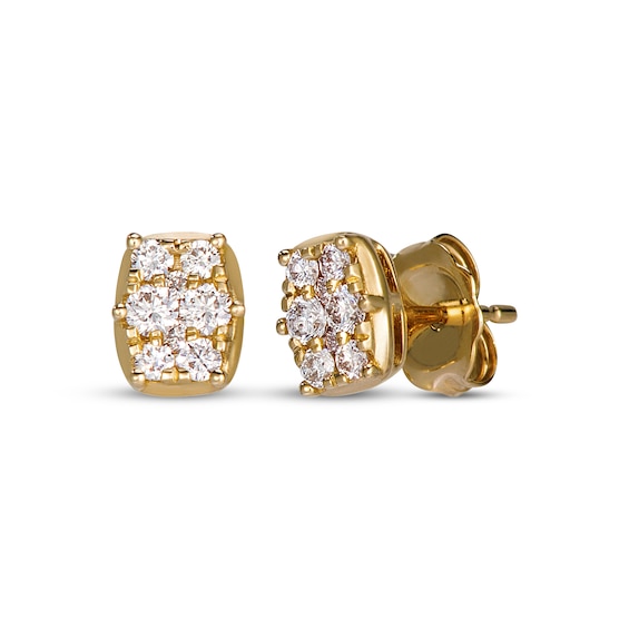 Le Vian Multi-Diamond Stud Earrings 1/3 ct tw 14K Honey Gold