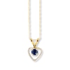 Thumbnail Image 0 of Sapphire Heart Necklace 14K Yellow Gold 15"