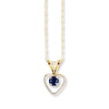 Thumbnail Image 1 of Sapphire Heart Necklace 14K Yellow Gold 15&quot;