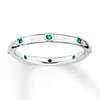 Thumbnail Image 0 of Stackable Ring Lab-Created Emeralds Sterling Silver