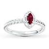 Thumbnail Image 1 of Stackable Ring Lab-Created Ruby Sterling Silver
