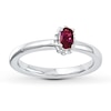 Thumbnail Image 0 of Stackable Ring Lab-Created Ruby Sterling Silver