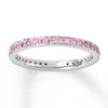 Thumbnail Image 0 of Stackable Ring Lab-Created Pink Sapphire Sterling Silver