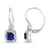Thumbnail Image 0 of Sapphire Earrings 1/5 ct tw Diamonds 10K White Gold