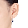 Thumbnail Image 1 of Sapphire Earrings 1/5 ct tw Diamonds 10K White Gold