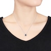 Thumbnail Image 3 of Sapphire Necklace 1/10 ct tw Diamonds 10K White Gold