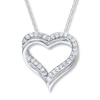 Thumbnail Image 1 of Lab-Created Sapphire Sterling Silver Necklace