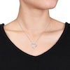 Thumbnail Image 2 of Lab-Created Sapphire Sterling Silver Necklace