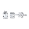 Thumbnail Image 1 of Lab-Created Sapphires Sterling Silver Earrings