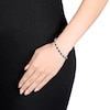 Thumbnail Image 2 of Natural Black Sapphire Bracelet Diamond Accents Sterling Silver