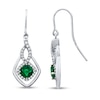 Thumbnail Image 0 of Lab-Created Emeralds Sterling Silver Earrings
