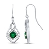 Thumbnail Image 1 of Lab-Created Emeralds Sterling Silver Earrings