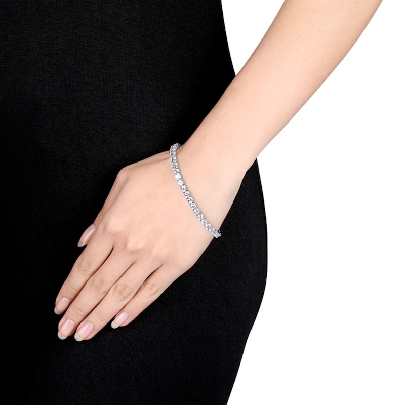Main Image 2 of Lab-Created Sapphires Sterling Silver Bracelet