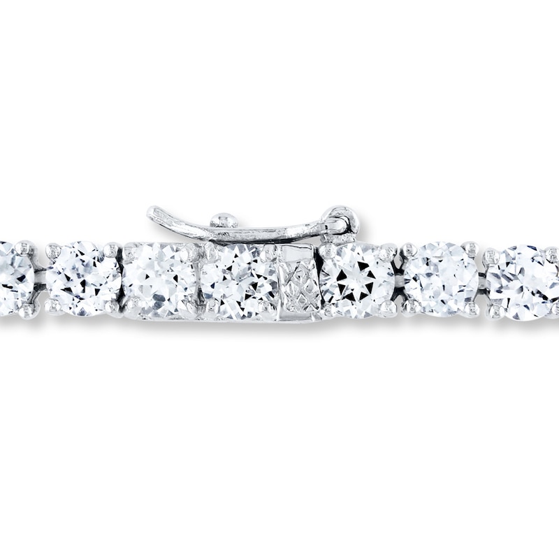 Main Image 3 of Lab-Created Sapphires Sterling Silver Bracelet