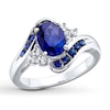 Thumbnail Image 0 of Lab-Created Sapphires Sterling Silver Ring