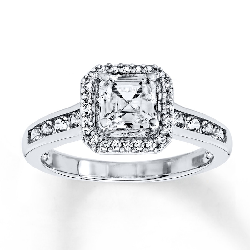 White Sapphire Engagement ring