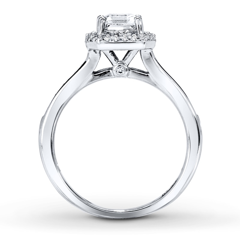 Main Image 2 of Lab-Created White Sapphire Ring Sterling Silver