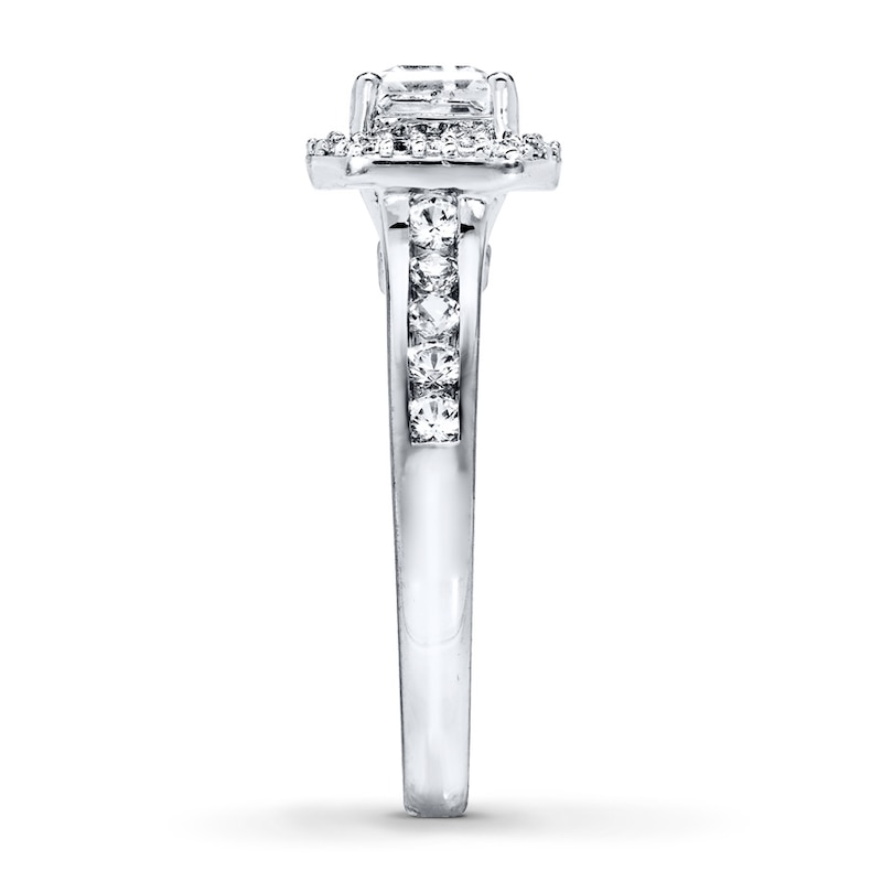 Main Image 3 of Lab-Created White Sapphire Ring Sterling Silver