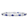Thumbnail Image 0 of Lab-Created Sapphires Bracelet with Diamonds Sterling Silver