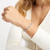 Thumbnail Image 2 of Lab-Created Sapphires Bracelet with Diamonds Sterling Silver