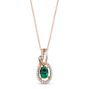 Thumbnail Image 0 of Le Vian Emerald Necklace 1/6 ct tw Diamonds 14K Strawberry Gold