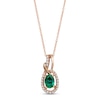 Thumbnail Image 1 of Le Vian Emerald Necklace 1/6 ct tw Diamonds 14K Strawberry Gold