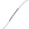 Thumbnail Image 0 of Lab-Created Sapphires Sterling Silver Bar Bracelet