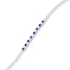 Thumbnail Image 1 of Lab-Created Sapphires Sterling Silver Bar Bracelet
