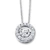 Thumbnail Image 1 of Unstoppable Love Necklace Lab-Created Sapphires Sterling Silver