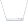 Thumbnail Image 0 of Bar Necklace Natural White Sapphire Sterling Silver