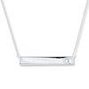 Thumbnail Image 1 of Bar Necklace Natural White Sapphire Sterling Silver