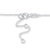Thumbnail Image 3 of Bar Necklace Natural White Sapphire Sterling Silver