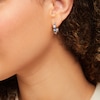 Thumbnail Image 2 of Hoop Earrings Lab-Created Sapphire Sterling Silver