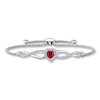 Thumbnail Image 0 of Bolo Bracelet Lab-Created Ruby Sterling Silver