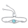 Thumbnail Image 0 of Topaz Bolo Bracelet Lab-Created Sapphires Sterling Silver