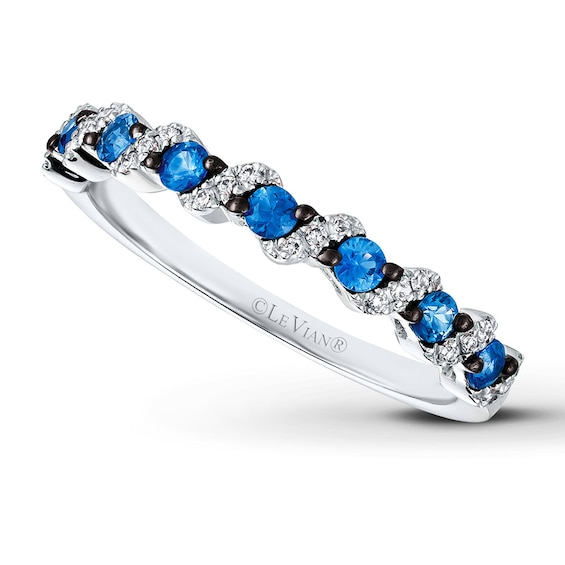 Le Vian Sapphire Ring 1/20 ct tw Diamonds 14K Vanilla Gold