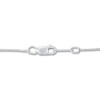 Thumbnail Image 3 of Diamond Necklace Lab-Created Emerald Sterling Silver/10K Gold