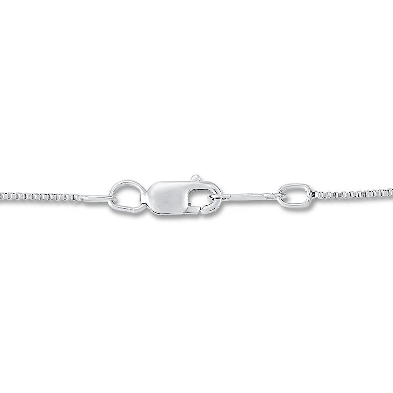 Main Image 3 of Diamond Necklace Lab-Created Emerald Sterling Silver/10K Gold