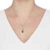 Thumbnail Image 4 of Diamond Necklace Lab-Created Emerald Sterling Silver/10K Gold
