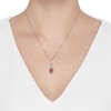 Thumbnail Image 2 of Diamond Necklace Lab-Created Ruby Sterling Silver/10K Gold
